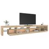 Mueble De Tv Con Luces Led Color Roble Sonoma 290x36,5x40 Cm