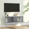 Mueble Para Tv Madera Contrachapada Gris Hormigón 100x30x30 Cm