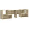 Mueble De Tv Madera Contrachapada Roble Sonoma 149x30x52 Cm