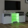 Mueble Para Tv Con Luces Led Blanco 120x30x50 Cm