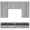 Muebles De Tv De Pared 5 Piezas Madera De Ingeniería Gris Sonoma