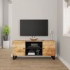 Mueble De Tv Madera Maciza De Mango 105x33x46 Cm