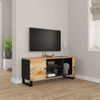 Mueble De Tv Madera Maciza De Mango 105x33x46 Cm