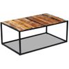 Mesa De Centro De Madera Maciza Reciclada 100x60x40 Cm