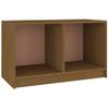 Mueble De Tv De Madera Maciza De Pino Marrón Miel 70x33x42 Cm