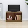 Mueble De Tv De Madera Maciza De Pino Marrón Miel 70x33x42 Cm