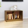 Mueble De Tv De Madera Maciza De Pino Marrón Miel 70x33x42 Cm