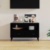 Mueble Para Tv Madera Contrachapada Negro 80x36x50 Cm