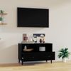 Mueble Para Tv Madera Contrachapada Negro 80x36x50 Cm