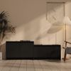 Mueble Para Tv Madera Contrachapada Negro 146,5x35x50 Cm