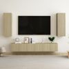 Muebles De Pared De Tv 5 Piezas Aglomerado Color Roble Sonoma