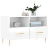 Mueble De Tv Madera Contrachapada Blanco Brillo 80x36x50 Cm