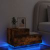 Mesita De Noche Con Luces Led Roble Ahumado 70x36x40,5 Cm