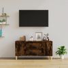 Mueble De Tv Madera Contrachapada Roble Ahumado 102x44,5x50 Cm