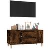 Mueble De Tv Madera Contrachapada Roble Ahumado 102x44,5x50 Cm