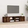 Mueble Tv 2 Unidades Madera Contrachapada Roble Ahumado 80x31,5x36cm