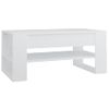 Mesa De Centro Madera Contrachapada Blanco 102x55x42 Cm