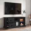 Mueble De Tv Madera Contrachapada Negro 102x35,5x47,5 Cm