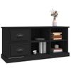 Mueble De Tv Madera Contrachapada Negro 102x35,5x47,5 Cm