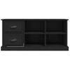 Mueble De Tv Madera Contrachapada Negro 102x35,5x47,5 Cm