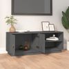 Mueble De Tv De Madera Maciza De Pino Gris 105x34x40 Cm