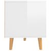 Mueble De Tv De Aglomerado Blanco Brillante 90x40x48,5 Cm