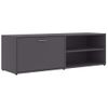 Mueble De Tv Madera Contrachapada Gris 120x34x37 Cm