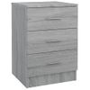 Mesita De Noche Madera Contrachapada Gris Sonoma 38x35x56 Cm