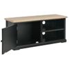 Mueble Para El Televisor De Madera Negro 90x30x40 Cm