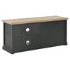 Mueble Para El Televisor De Madera Negro 90x30x40 Cm