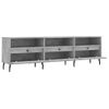 Mueble De Tv Madera Contrachapada Gris Hormigón 150x30x44,5 Cm