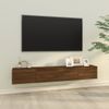 Mueble Tv De Pared 2 Unidades Madera Contrachapada Roble 100x30x30cm