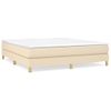 Estructura De Cama Box Spring Tela Color Crema 180x200 Cm