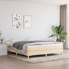 Estructura De Cama Box Spring Tela Color Crema 180x200 Cm