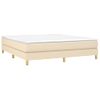 Estructura De Cama Box Spring Tela Color Crema 180x200 Cm