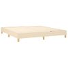 Estructura De Cama Box Spring Tela Color Crema 180x200 Cm