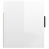 Mueble Para Tv De Pared Blanco Brillante 40x34,5x40 Cm