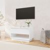 Mueble Para Tv Madera Contrachapada Blanco Brillo 70x41x44 Cm