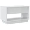 Mueble Para Tv Madera Contrachapada Blanco Brillo 70x41x44 Cm