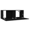 Juego De Mueble Para Tv De 3 Piezas Aglomerado Negro