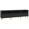 Mueble De Tv Madera Contrachapada Negro 150x30x44,5 Cm