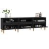 Mueble De Tv Madera Contrachapada Negro 150x30x44,5 Cm