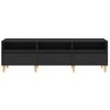 Mueble De Tv Madera Contrachapada Negro 150x30x44,5 Cm