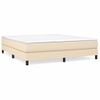 Estructura De Cama Box Spring Tela Color Crema 160x200 Cm