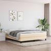 Estructura De Cama Box Spring Tela Color Crema 160x200 Cm