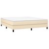 Estructura De Cama Box Spring Tela Color Crema 160x200 Cm