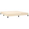 Estructura De Cama Box Spring Tela Color Crema 160x200 Cm