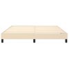 Estructura De Cama Box Spring Tela Color Crema 160x200 Cm