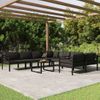 Set Muebles De Jardín 9 Piezas Y Cojines Aluminio Gris Antracita