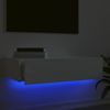 Mueble De Tv Con Luces Led Blanco Con Brillo 60x35x15,5 Cm